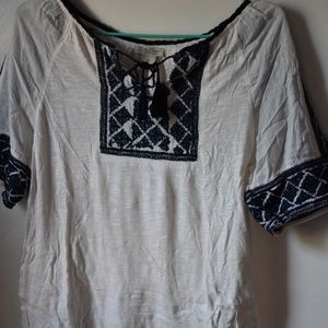 NWOT Lucky Brand embroidered top